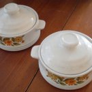 Cappi Bake Serve Store Stoneware Lot 2 Capri Bowl Lid