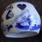 Delft EH Votive Candleholder Lot 2 Kobenhavn Blue White Heart