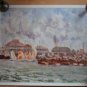 Harvey E Bowen Poster Print Seascape Sail Boats Ocean 25.75 x 31.5