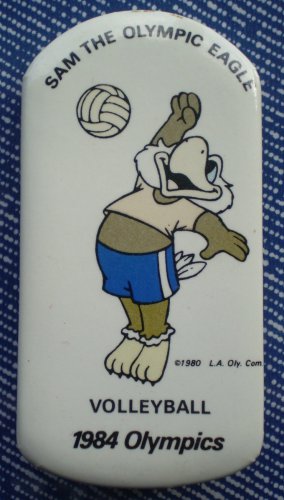 1984 Olympics Volleyball Pin Sam Olympic Eagle Badge