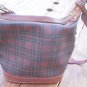 Ralph Lauren Brown Plaid Bag Polo Vintage Leather Trim Shoulder