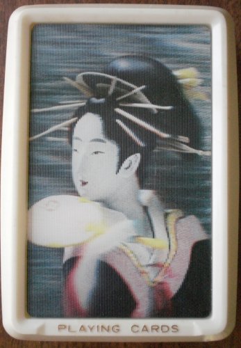 Nintendo Playing Cards 3D Geisha Japan Vintage Deck Box