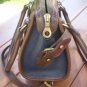 Dooney Bourke All Weather Leather Blue Satchel Vintage Bag