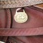 Brahmin Bag Vintage Brown Leather Weave Purse Authentic Woven Strap