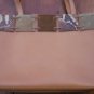 Berge Leather Tan Handbag Caramel Bag Animal Print Italy