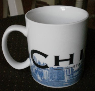 Starbucks Chicago Mug Large Skyline Series One Barista 2002