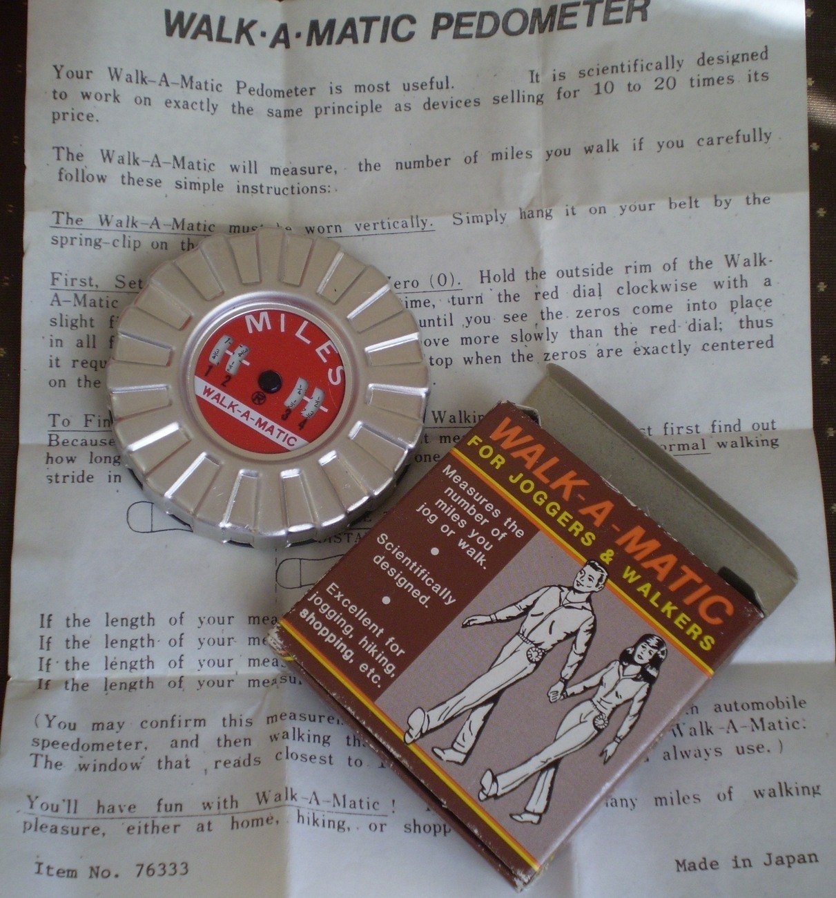 Vntage Walk-a-matc Pedometer Japan 1969 W/box & nstructons - Etsy
