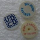 Lot 3 Mixed Golf Ball Marker Vintage Bank of America Belmont