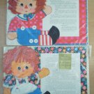 Raggedy Ann Andy Placemats Lot 2 sets Vintage Hallmark