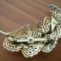 Vintage Brooch Pin Pink Green Rhinestones Color Changing 2.5 inch