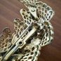 Vintage Brooch Pin Pink Green Rhinestones Color Changing 2.5 inch
