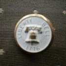 Liberty Bell 1776 Metal Button Self Shank Gold White 5/8in Lot 2