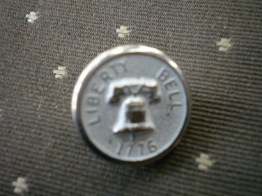 Liberty Bell 1776 Metal Button Self Shank Silver White 5/8in Lot 2