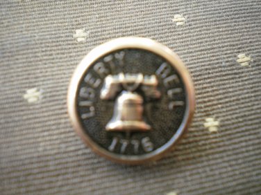 Liberty Bell 1776 Metal Button Self Shank Gold Black 5/8in Lot 2