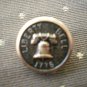 Liberty Bell 1776 Metal Button Self Shank Gold Black 5/8in Lot 2