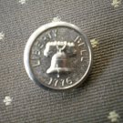 Liberty Bell 1776 Metal Button Self Shank Silver 5/8in Lot 2