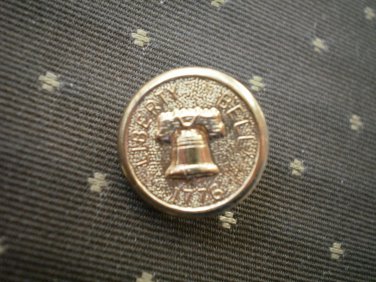 Liberty Bell 1776 Metal Button Self Shank Gold 5/8in Lot 2