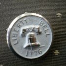 Liberty Bell 1776 Metal Button Self Shank Silver White 6/8in Lot 2