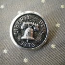 Liberty Bell 1776 Metal Button Self Shank Silver Black 6/8in Lot 2