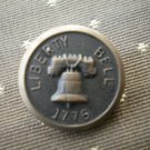 Liberty Bell 1776 Metal Button Self Shank Brass Black 6/8in Lot 2