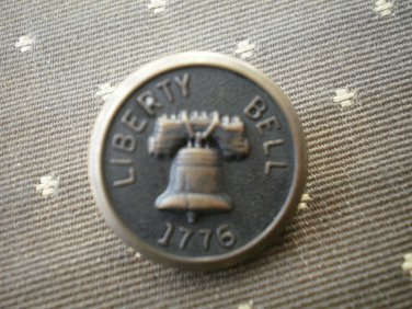 Liberty Bell 1776 Metal Button Self Shank Brass Black 6/8in Lot 2