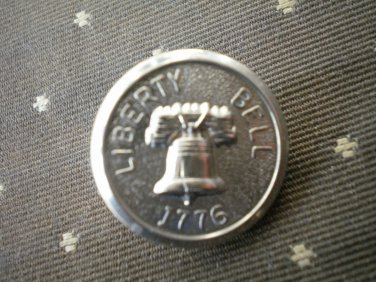 Liberty Bell 1776 Metal Button Self Shank Silver 6/8in  Lot 2