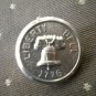 Liberty Bell 1776 Metal Button Self Shank Silver 6/8in  Lot 2