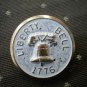 Liberty Bell 1776 Metal Button Self Shank Gold White 7/8in Lot 2