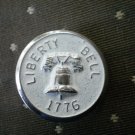 Liberty Bell 1776 Metal Button Self Shank Silver White 7/8in Lot 2