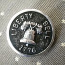 Liberty Bell 1776 Metal Button Self Shank Silver Black 7/8in Lot 2