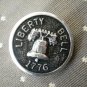 Liberty Bell 1776 Metal Button Self Shank Silver Black 7/8in Lot 2