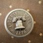 Liberty Bell 1776 Metal Button Self Shank Gray Black 7/8in Lot 2