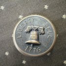 Liberty Bell 1776 Metal Button Self Shank Brass Black 7/8in Lot 2