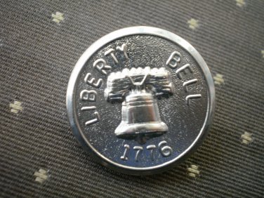 Liberty Bell 1776 Metal Button Self Shank Silver 7/8in Lot 2