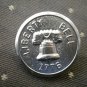 Liberty Bell 1776 Metal Button Self Shank Silver 7/8in Lot 2