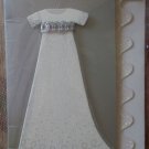 Greeting Card Baptism Christening Baby Small 3D Gown Dress Blank