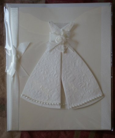 Greeting Card Wedding Marriage Paper Magic Group Gown Lace Dress 3D