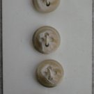 JHB Imports Buttons Tan 4/card Marbleized Plastic 4-hole