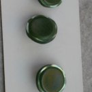 Le Chic Buttons Green 4/card 28 Japan Vintage 3/4in