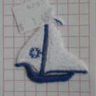 Wrights Applique Sailboat Boat Sew-on 1/card 106