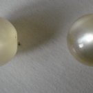Ball Buttons Lot 2 Beige Vintage 14mm Self Shank Shiny
