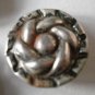 Silver Buttons Spiral Flower Lot 7 3/4in Vintage Metal