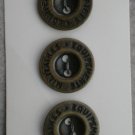 JHB International Buttons Military Style 3/4in 2-hole Brass