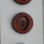 Le Chic Buttons Plastic Brown 3/card Wood Finish 7/8in
