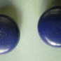 Blue Buttons Lot 8 Plastic Self Shank Plain Vintage