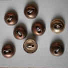 Gold-tone Round Small Buttons 2-hole Vintage Metal 12mm