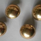 Gold-tone Round Dome Self-Shank Lot 4 Vintage