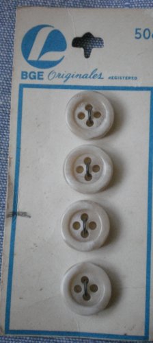 BGE Originales Buttons Tan Marbleized 4/card Vintage