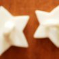 White Star Buttons Plastic Lot 11 Vintage Children Sewing Crafts 15mm 13mm