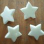 White Star Buttons Plastic Lot 11 Vintage Children Sewing Crafts 15mm 13mm